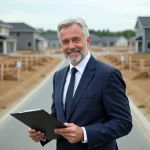 Agent immobilier avec un terrain en lotissement