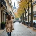 Boulevard arboré de Maisons-Laffitte avec façades haussmanniennes et commerces de proximité