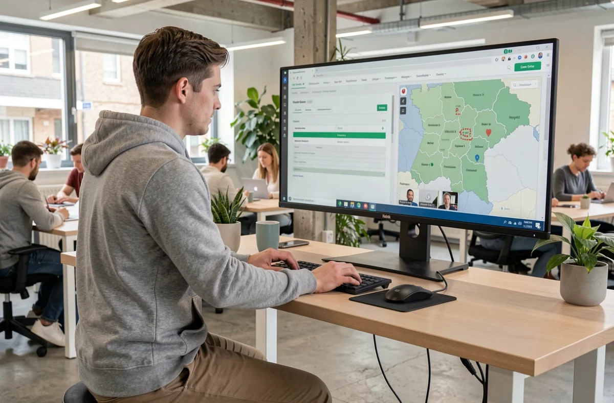 Courtier en ligne Helloprêt travaillant depuis un espace co-working à Toulouse pour des clients de Haute-Garonne